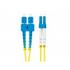 LANBERG optický patch cord SM SC/UPC-LC/UPC duplex 1m LSZH G657A1 průměr 3mm, barva žlutá