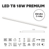 LED trubica T8 18W 6500K sklenená PREMIUM