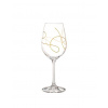 Bohemia Crystal Poháre na víno s jemným zlatým vzorom String 350ml- zlatá (set po 2ks)
