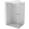 Mexen Lunar-F Duo, skladací sprchový kút 95 x 85 cm, 6mm číre sklo, profil medená matná, 836-095L-085P-65-00