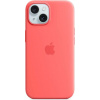 Apple iPhone 15 Silicone Case with MagSafe - Guava MT0V3ZM/A