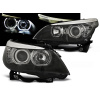 BMW E60 / E61 03-07 - predné čierna svetlá s ANGEL EYES LED
