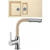 Set Sinks (dřez Perfecto 1000.1 Sahara 50 + baterie Enigma S Sahara 50) PE100150ENSGR50