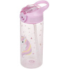 BAAGL Tritánová fľaša na nápoje so slamkou Rainbow Unicorn 500 ml