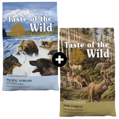 Taste of the Wild "MOJE COMBO" 2 x 12,2 kg (Pacific Stream + Pine Forest)