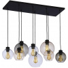 TK Lighting Cubus závesné svietidlo x15 W čierna-priehľadná-jantárová-grafitová 2834