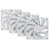 HYTE ventilátor 120mm PWM / barva Snow White / 1500rpm / 72CFM / ABS / 4-pin / sada 4x ventilátor FAN-HYTE-FA12-WW-4