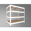 Kovový regál do domácnosti Biedrax 45 x 90 x 120 cm, biely - 4 police MDF, 300 kg