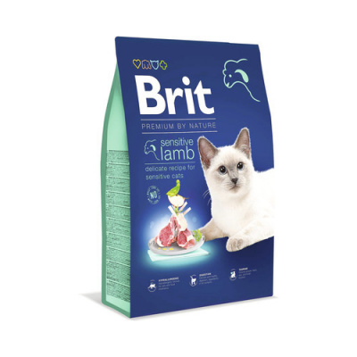 Granule pre mačky Brit Premium by Nature Cat Sensitive Lamb 8 kg