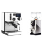 Rancilio Silvia BC PID, white + Eureka Mignon Perfetto, CR chrome