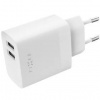 Nabíjačka do siete FIXED 2xUSB 17W Smart Rapid Charge + Lightning MFi kábel 1m (FIXC17N-2UL-WH) biela