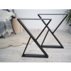 Úzká Železná Industrial Podnož Stolová Noha do Z 2ks Černá Rozměr: Š 60 x V 72 cm