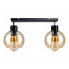 BERGE Sklenená LED stropná lampa LOFT 2xE27 - jantárová farba