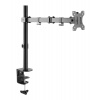 Držiak pre monitor na stôl, úchyt o dosku, max 8kg, rameno 460mm, VESA 75/100, čierny