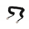 Digitus kabel RJ10 pro telefonní sluchátko, kroucený, černý, délka 4 metry AK-460101-040-S