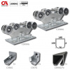 GRANDE-9 samonosný systém čierny 140x140x6mm posuvnej brány do 1000kg/15m otvor C Set-G/Fe-9