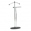 Autronic Němý sluha, výška 110 cm, masiv kaučukovník, černé moření, kov chrom 83213 CRBK