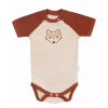 Mamatti Dojčenské body kr. rukáv, Baby Fox - béžová/hnedá 80 (9-12m)