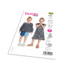 Strih Burda 9249 - Naberané šaty a blúzka pre dievčatá