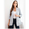 Kesi Włoski Dámska sako bez zapínania s podšívkou S/M šedá
