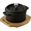 Kastról liatinový s podstavcom COOK & SHARE 10 cm s čierna BGMP-3804-4