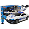 LEAN Toys Policajný úložný box do auta Garáž 2v1 Policajt Malé autá Zvukové svetlá
