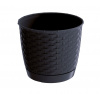 Prosperplast DRLO250 Kvetináč Ratolla Round 25cm Antracit S433