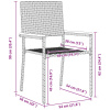 vidaXL Stohovateľné záhradné kreslá s vankúšmi 2 ks, šedé, poly ratan - Sivá - 268598-285257