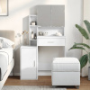 zahrada-XL Toaletný stolík so skrinkou biely 80x35x132 cm 848234
