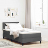 zahrada-XL Posteľ boxspring s matracom Tmavo šedá 100 x 200 cm látka 3338742