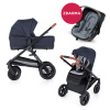 Kombinovaný kočík TRAILS PETITE&MARS Anthracite Blue + KIDDY Evolution Pro Moon Grey