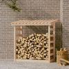 vidaXL Stojan na palivové drevo 108x64,5x110 cm masívna borovica - Natural - 175144-252046