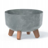 PROSPERPLAST Kvetináč GRACIA LOW BETON EFFECT 23,5 cm sivý