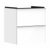 Hansgrohe Xelu Q skrinka 58x49.5x60.5 cm kúpeľňová skrinka pod úmývadlo stojaca biela-chrómová 54023000