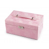 Stoklasa Šperkovnica 2 v 1 uzamykateľná ružová semiš