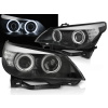 BMW E60 / E61 03-07 - predné čierna svetlá s ANGEL EYES CCFL a LED smerovky