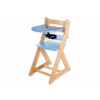 Hajdalánek Rastúca stolička ALMA buk - standard boky: buk, stred: modrá, varianta: s pultíkom ELA