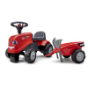 Falk Falk detské odrážadlo 238C Baby Case IH červený traktor s vlečkou a lopatkou s hrabličkami