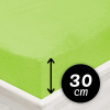 Jersey napínacie prestieradlo na vysoký matrac JR-019 Žiarivo zelené 200 x 220 - výška 30 cm