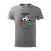 Futbal volá - Tričko detské bavlnené - 122 cm/6 rokov ( Tmavosivý melír )