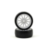 Traxxas koleso, disk 12-spoke biely, pneu slick (2)