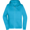 James & Nicholson Mikina JN 755 s kapucí, dámská COT02075544005-turquoise 2XL Tyrkysová