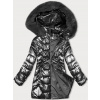 Taliowana kurtka zimowa z kapturem J Style grafitowa (16M9122-105) L