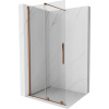 Mexen Velar, posuvné dvere do otvoru typ Walk-In 110 cm, 8mm číre sklo, ružové zlato, 871-110-000-03-60