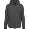 BUILD YOUR BRAND BB 008 / Pánska mikina s kapucňou na zips - charcoal 5XL