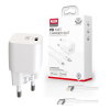 Rýchlonabíjačka XO CE01 vrátane dátového kábla Lightning 20 W biela