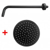 AQUARISTO STYLE Sprchová hlavica SUPERSLIM, 200mm + sprchové rameno ROUND MATT BLACK