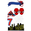 CUKROVÁ TLAČ jedlý obrázok na tortu Cukrová hmota Spiderman Spider-man SADA 10