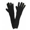Rukavice - Dámske vlnené rukavice dlhé čierne (Zimné vlnené rukavice dlhé)