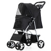 Buggy 3v1 Kočárek skládací pro psy 45 x 100 x 80 cm Barva: Černá